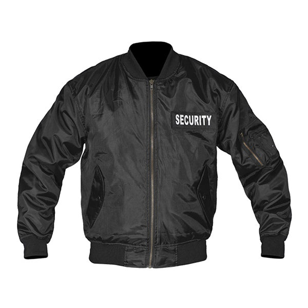 Security Bomber Jacket with Reflective Patches