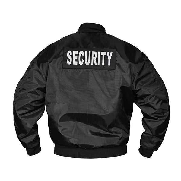 Security Bomber Jacket with Reflective Patches
